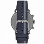 Emporio Armani Men’s Watch AR11202 has a blue real leather strap with silver dial and grey hands. Stylish and in fashion for any man.